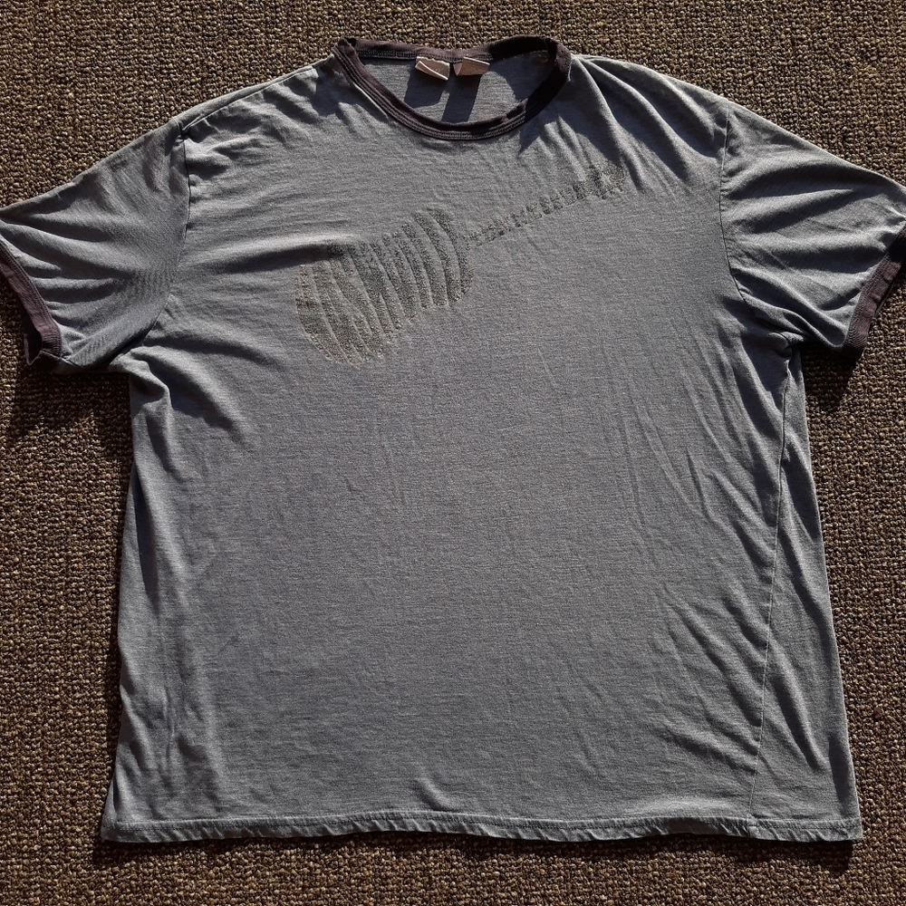 Vintage 2000s Utility Nashville Tennessee Guitar Distressed Ringer Tshirt XL